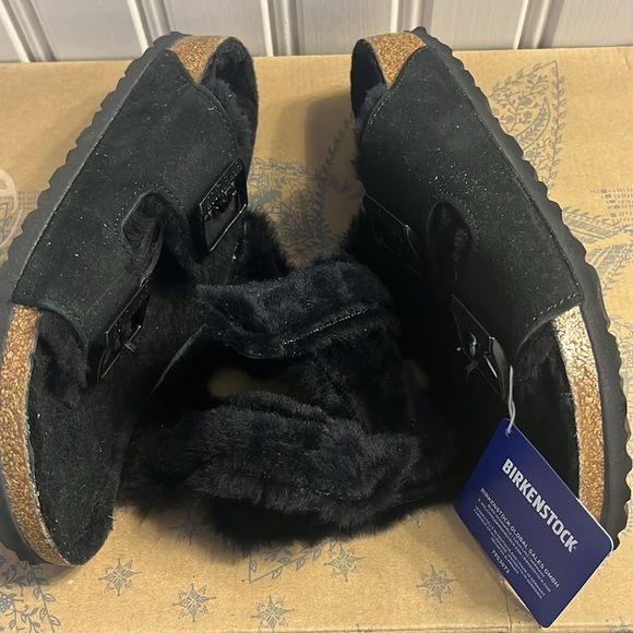 Birkenstock Arizona Shearling Suede Leather Size 7 NWT - Picture 7 of 13